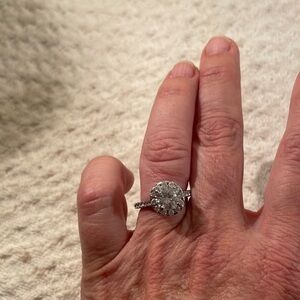 Believable Sterling Silver Proposal 3 Carat Ring